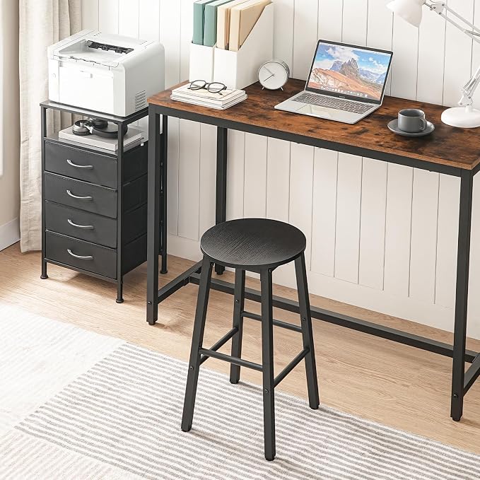 HOOBRO Bar Stools, Bar stools Set of 2, Counter Height Bar Stools, 24.8" - Image 2