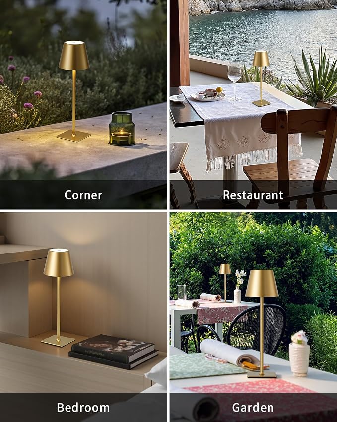 KDG 2 Pack Cordless Table Lamp, Portable LED Desk Lamps, 5000mAh Battery - Image 6