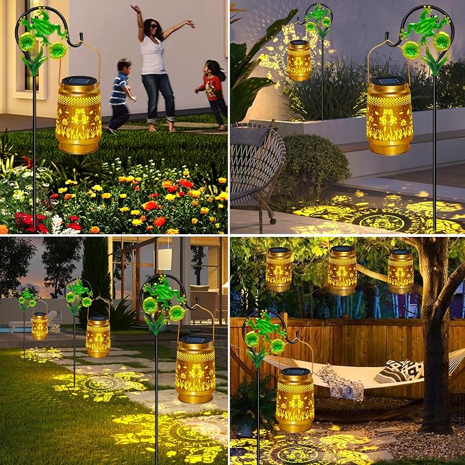 2 Packs Frog Solar Lanterns Outdoor Waterproof - Image 5