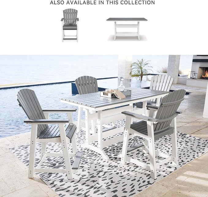 Signature Design by Ashley Outdoor Transville HDPE Patio Barstool - Image 6