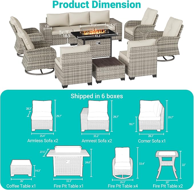 13-Piece Outdoor Patio Furniture Set - Image 2