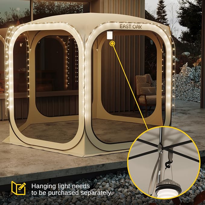 East Oak Screen House Tent Pop-Up, Portable Screen Room Canopy Instant Screen - Image 8
