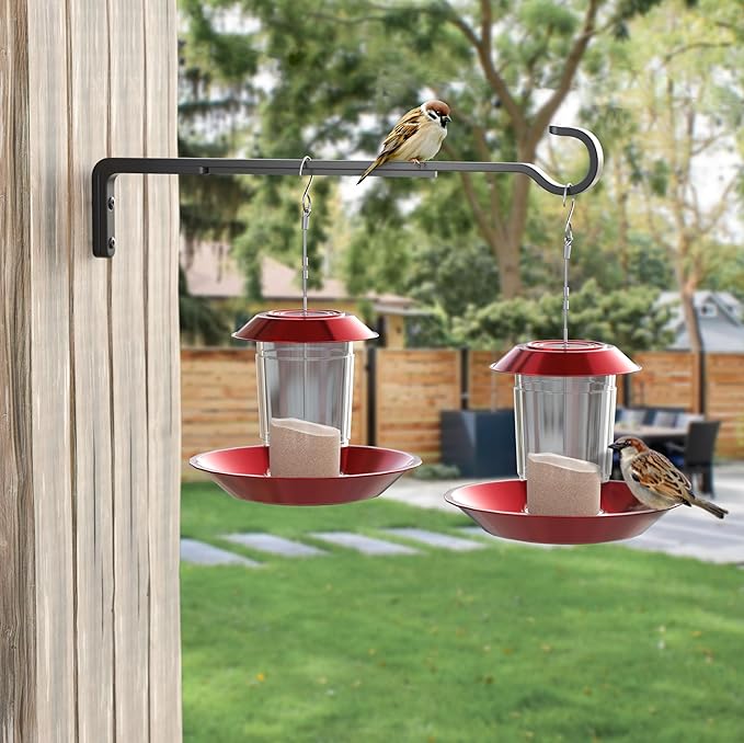 8 Inch 2 Pack Black Heavy Duty Outdoor Plant Hangers, Iron Hanging Plant - Image 7