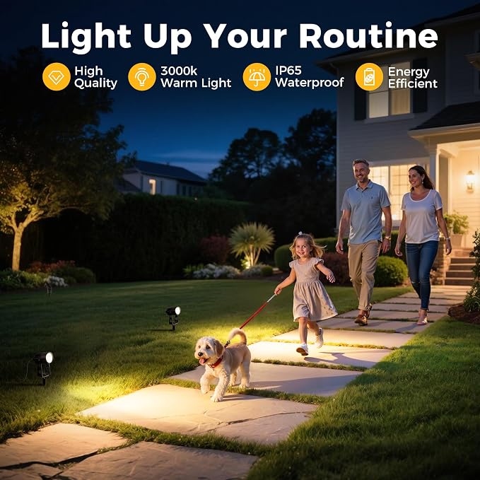 L LOHAS LED Dusk to Dawn Low Voltage Landscape Lighting, 3000K Warm White - Image 7