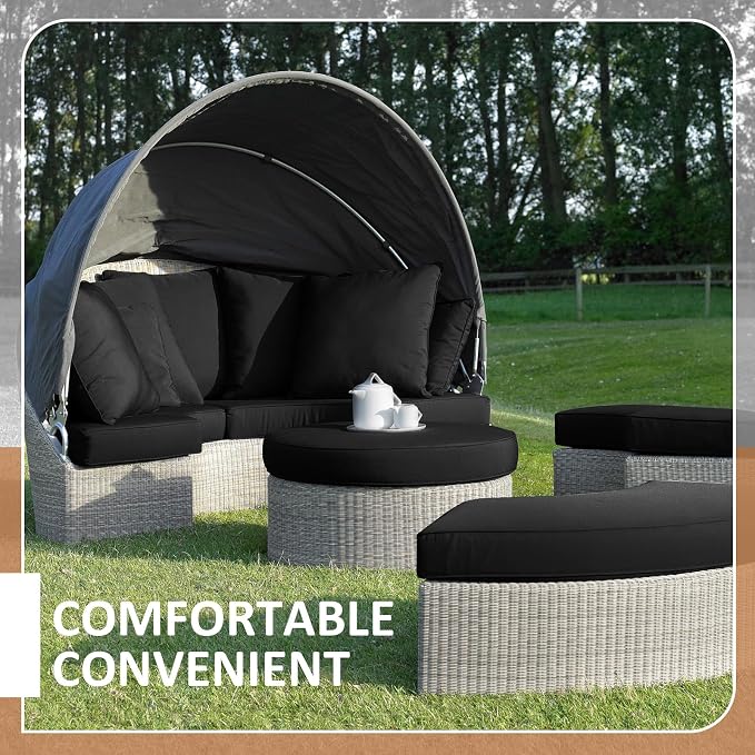 Patelai 66" Outdoor Daybed Cushion Cover Round Replacement - Image 5