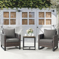 Belord Outdoor Bistro Set 3 Piece Wicker Patio Chairs, Oversize Rattan Seating by Belord