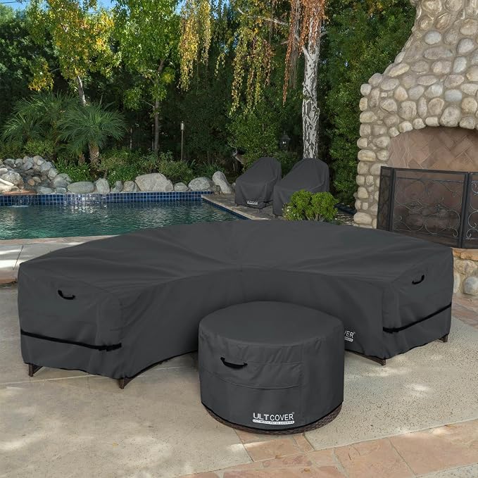 ULTCOVER Patio Curved Sofa Cover Waterproof - Image 6