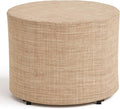 ONBRILL Outdoor Round Ottoman, All Weather Outdoor Footstool by ONBRILL