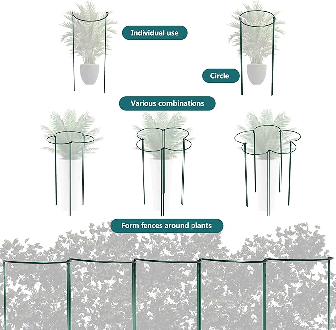 TCBWFY 10 Pack Garden Plant Support Stakes, Plant Supports - Image 3
