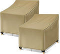 WLEAFJ Outdoor Chair Covers Waterproof, Khaki Lawn Patio Furniture Covers by WLEAFJ