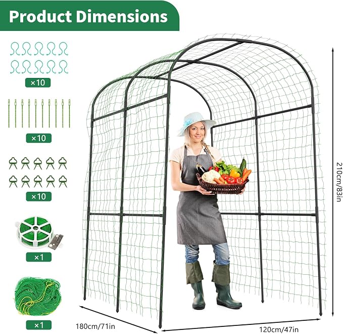 SUNYRISY Garden Arch Trellis for Climbing Plants Outdoor - Image 4