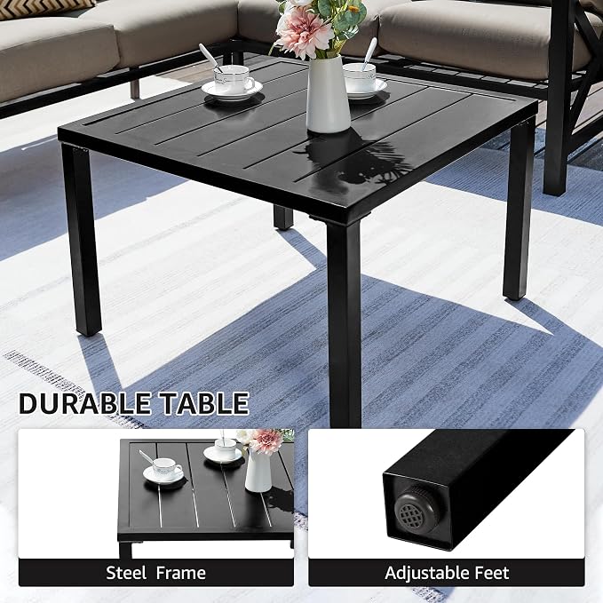 NATURAL EXPRESSIONS 6 Pieces Patio Furniture Sets, Outdoor Furniture Sets Metal - Image 7