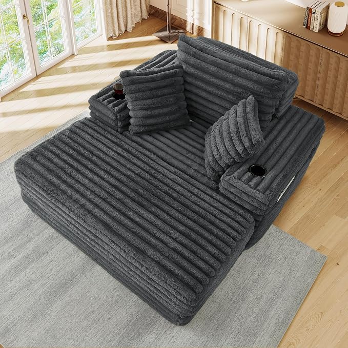 5-In-1 Oversized Chaise Lounge Chair Indoor by JEEOHEY