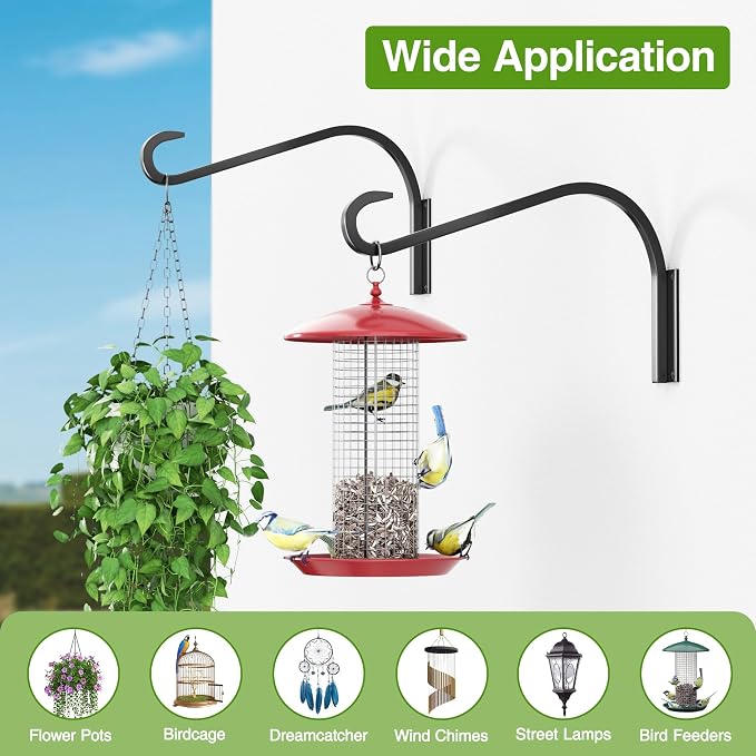 12 Inch 4 Pack Plant Hangers for Indoor/Outdoor Wall Mount - Image 6