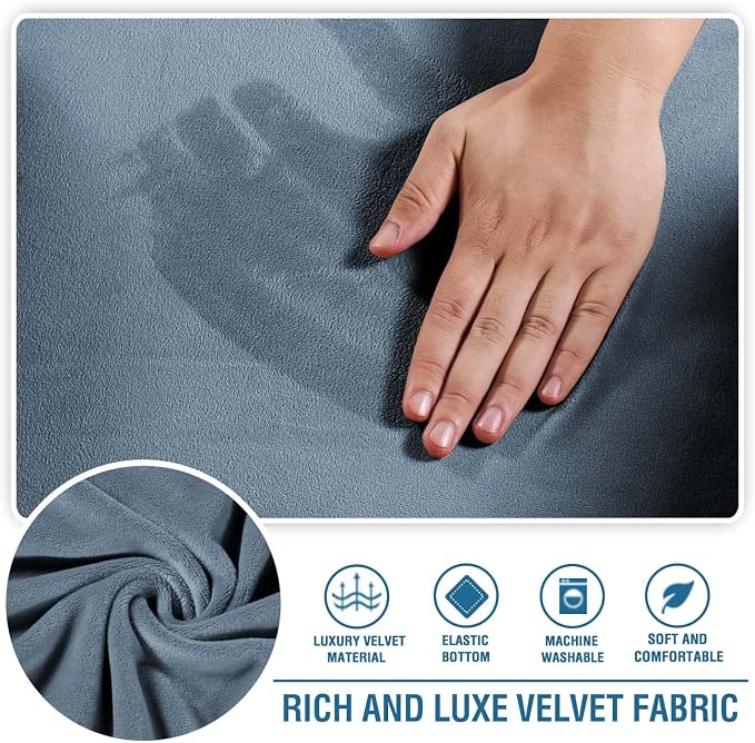 H.VERSAILTEX Chaise Lounge Cover Indoor Velvet Chaise Slipcover High Stretch - Image 3