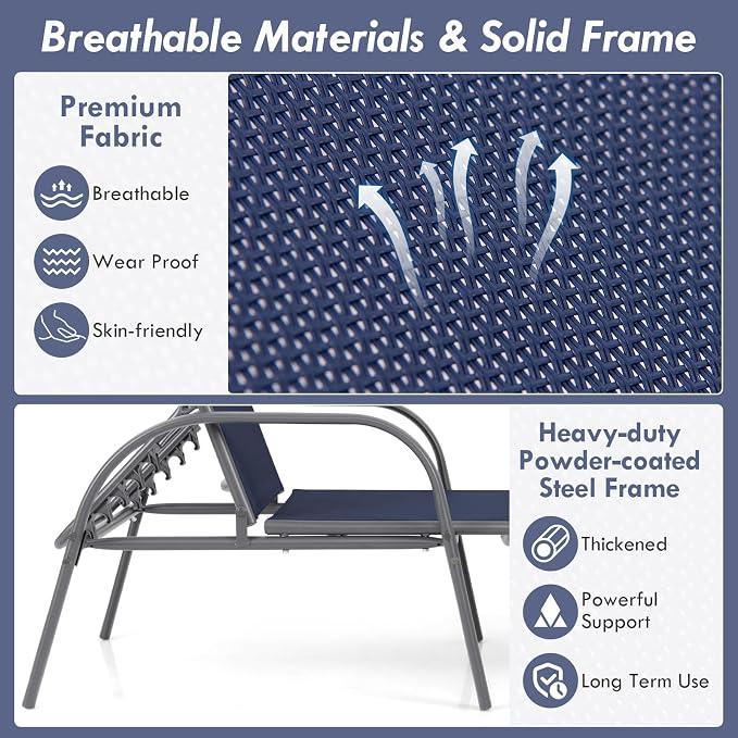 Giantex Patio Lounge Chair, Outdoor Chaise Lounge - Image 7