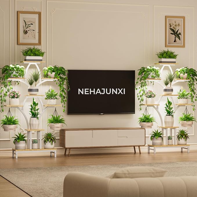 Plant Stand Indoor with 4 Grow Lights - Image 3