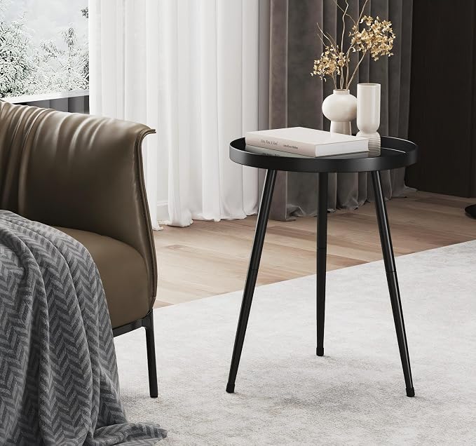 SYQ Round Metal Side Table Small End Table - Image 7