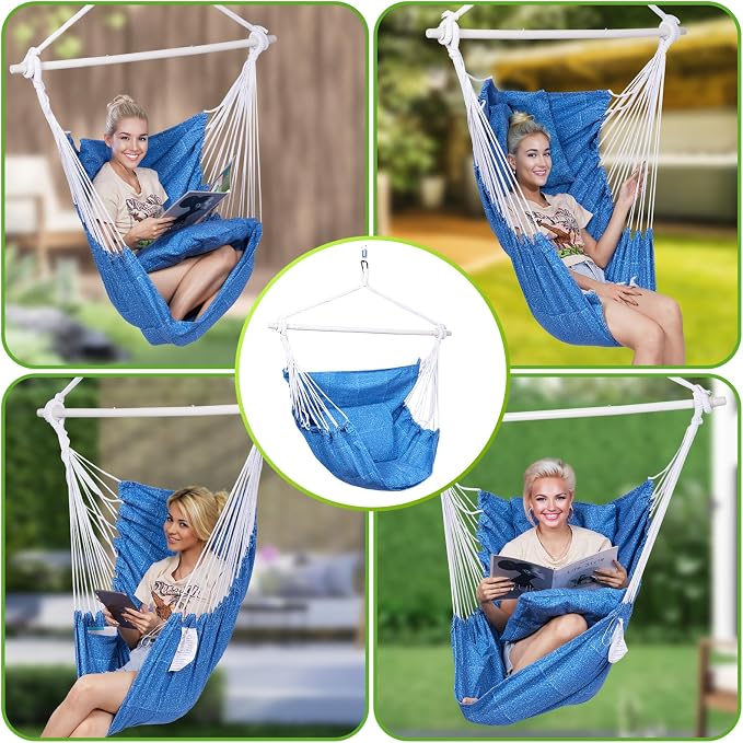 Backyard Expressions Hanging Hammock Chair Swing - Image 3