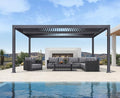 PURPLE LEAF Louvered Pergola 11.5' x 15' Aluminum Outdoor Pergola by Unknown
