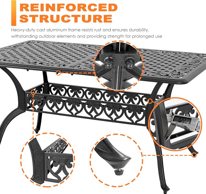 NUU GARDEN 60" Outdoor Dining Table - Image 7