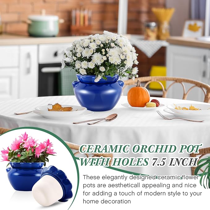 2 Sets African Violet Pots 7.5 Inch Self Watering Pot - Image 6