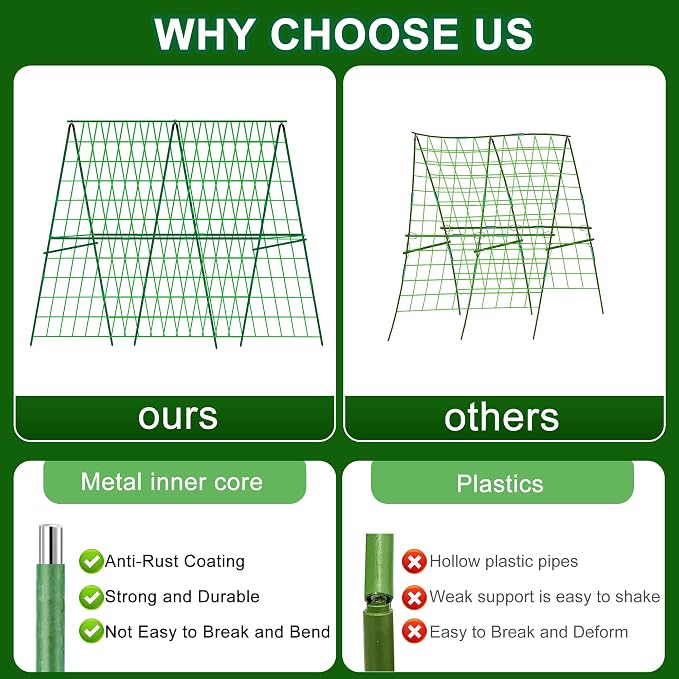 2 Packs 48" x 48" Foldable Cucumber Trellis - Image 3