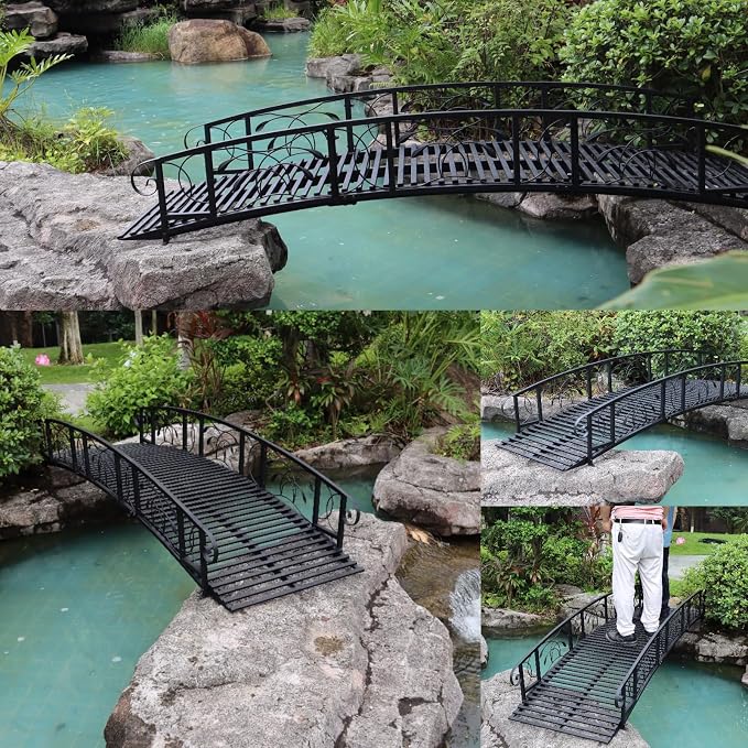 JSUN7 8 FT Metal Garden Bridge - Image 7