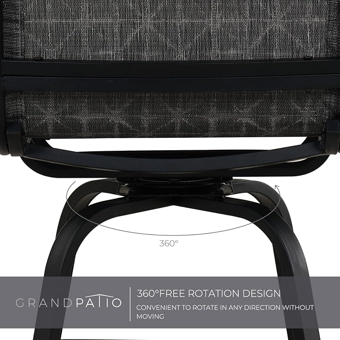 Grand patio Outdoor Swivel Bar Stools - Image 4