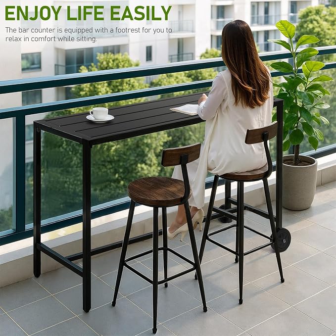 Outvita Outdoor Bar Table, Bistro Rectangle - Image 6