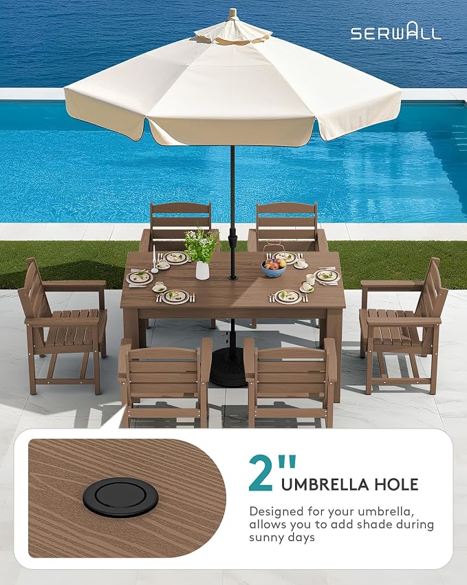 SERWALL Patio Dining Sets for 8, Outdoor Dining Sets for 8 Person - Image 3