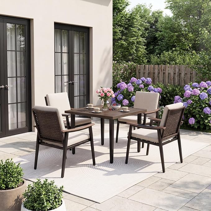 Natural Expressions Outdoor Dining Set, Patio Table and Chairs Set - Image 8