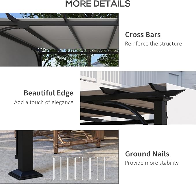 Outsunny 10' x 10' Patio Pergola - Image 5