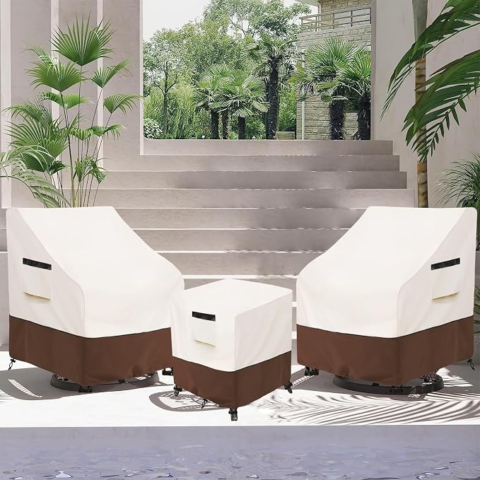 Patio Furniture Set Covers for 3 Piece Outdoor Bistro, Waterproof 100% Outdoor - Image 8