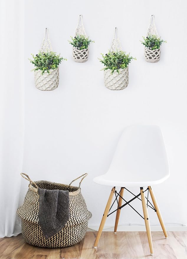 4 Packs Hanging Planters for Indoor Plants, Wall Plant Holder | Plant Hanger by Shineloha