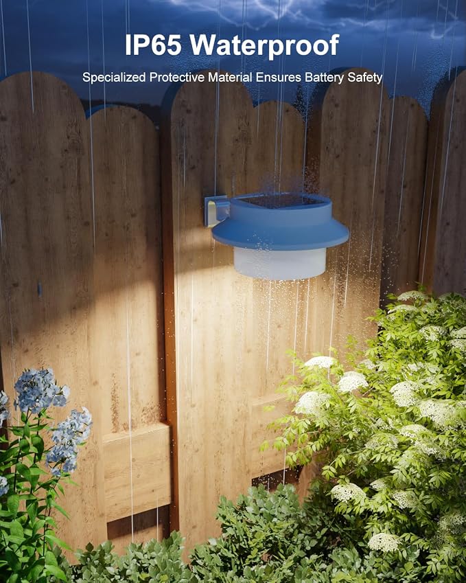 8 Pack White Solar Powered Gutter Lights Outdoor Decorative Waterproof Led - Image 5