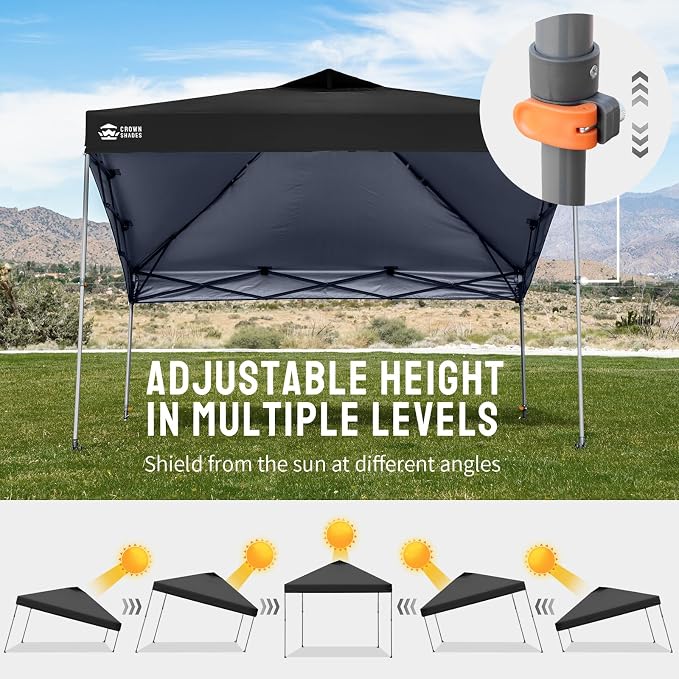 CROWN SHADES Adjustable Height on The Fly, 10x10 Pop Up Canopy - Image 3