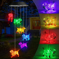 Toodour Solar Wind Chime, Color Changing Wind Chimes Dog, LED Decorative Mobile by Toodour