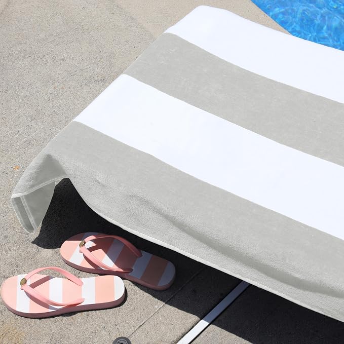 Superior Cabana Cotton Lounge Chair Cover, Outdoor Towel/Chaise Furniture Covers - Image 9