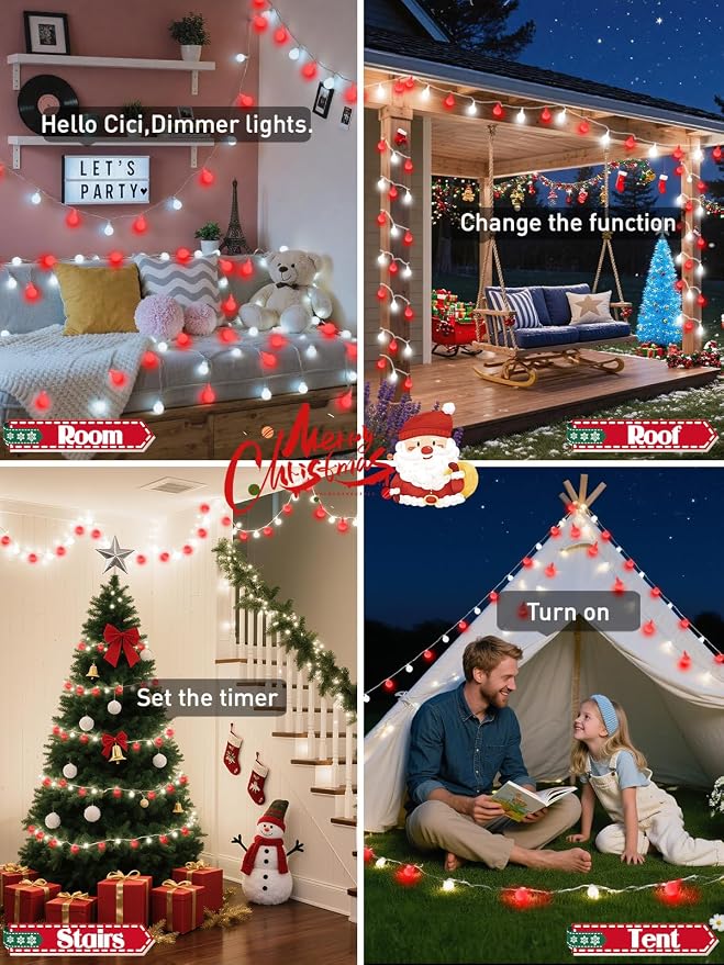 2026 New Connectable 43FT Smart Voice Controlled String Lights Indoor Outdoor | - Image 2