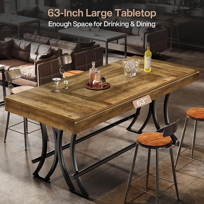 Tribesigns 63" Counter Height Bar Table - Image 3