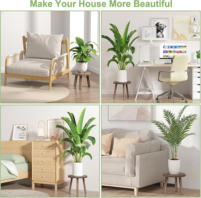 3-Pack Wood Plant Stands Indoor, Single Plant Stand - Image 6