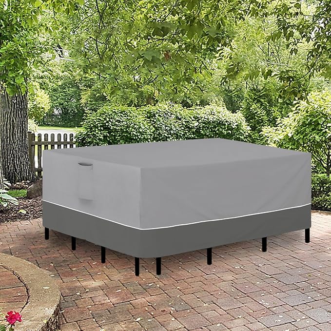 Easy-Going Patio Furniture Cover 110"x84" Rectangle Outdoor Table and Chair Set - Image 7
