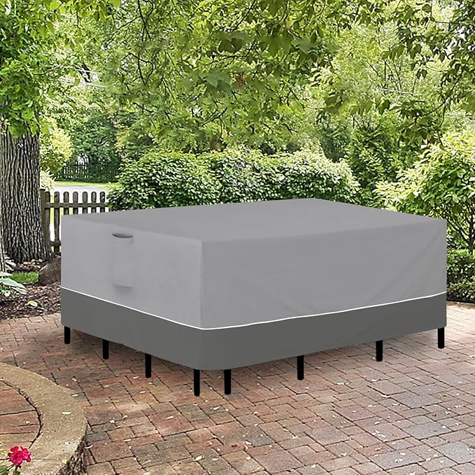 Easy-Going Patio Furniture Cover 126"x63" Rectangle Outdoor Table and Chair Set - Image 7