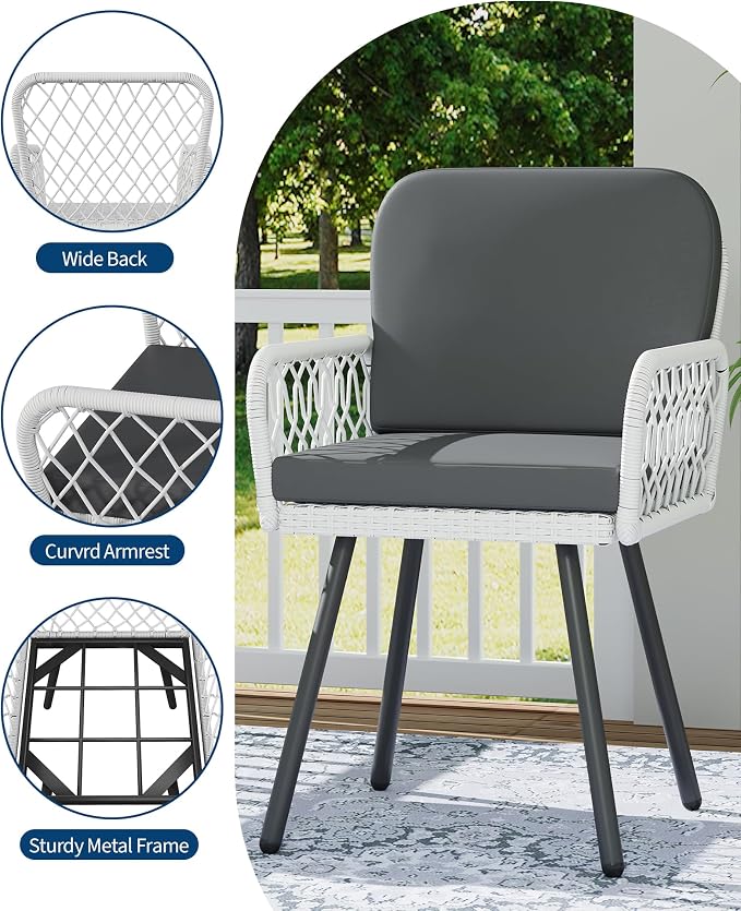 GarveeLife 7 Piece Patio Dining Set, Outdoor All-Weather Wicker Furniture - Image 8
