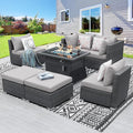 BULEXYARD 7 Piece High Back Outdoor Sectional Set by BULEXYARDFURNITURE