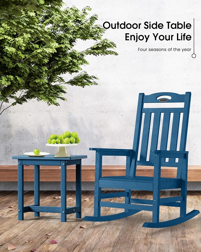 Outdoor Side Table, HDPE Small Outdoor Table, Adirondack Side Tables, Outside - Image 3