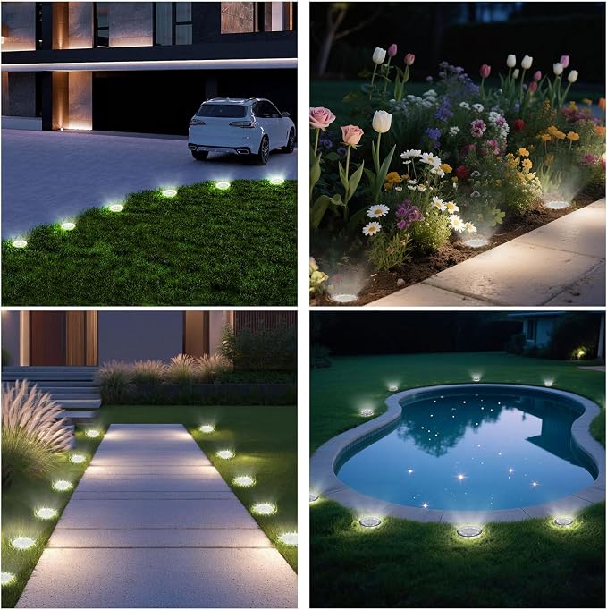 Solar Lights Outdoor 16 Pack, Solar Garden Outdoor Waterproof Pathway Lights - Image 7