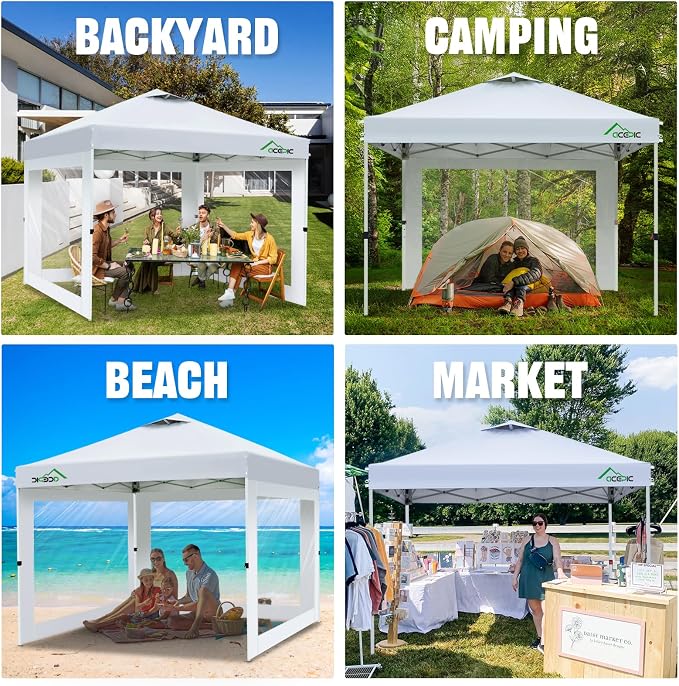 Clear Canopy Sidewalls for 10x10 Pop Up Tent, Transparent Window Curtain Cloth - Image 8