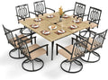 PHI VILLA 9 Pieces Outdoor Dining Set by PHIVILLAThepioneerofcomfortablehouseholdsupplies